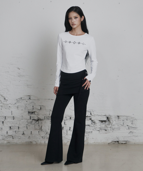CURETTY（キュリティ）の「C LAYERED SKIRT PANTS_BLACK（その他パンツ・レディース・ブラック・SMALL/MEDIUM）」の2枚目の写真