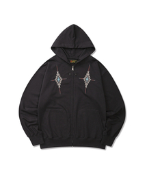 OGARP（オガープ）の「Navaho Embroidery Zip-up Hoodie Charcoal（パーカー）」