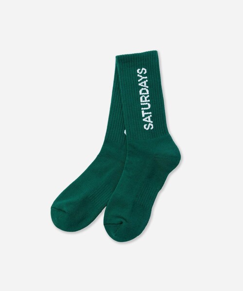 Saturdays NYC(サタデーズ ニューヨークシティ )の「Logo Socks(ソックス/靴下・メンズ・ブルー/グリーン/ダークブラウン・FREE)」の3枚目の写真