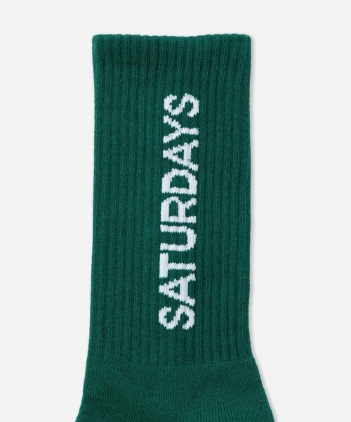 Saturdays NYC(サタデーズ ニューヨークシティ )の「Logo Socks(ソックス/靴下・メンズ・ブルー/グリーン/ダークブラウン・FREE)」の10枚目の写真
