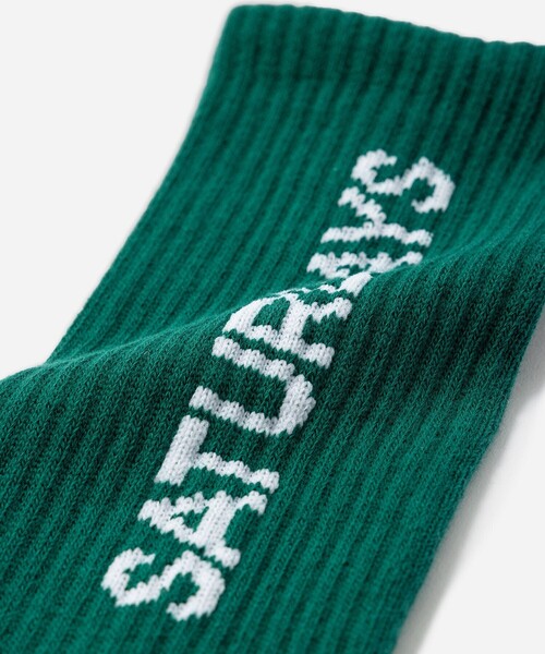 Saturdays NYC(サタデーズ ニューヨークシティ )の「Logo Socks(ソックス/靴下・メンズ・ブルー/グリーン/ダークブラウン・FREE)」の7枚目の写真