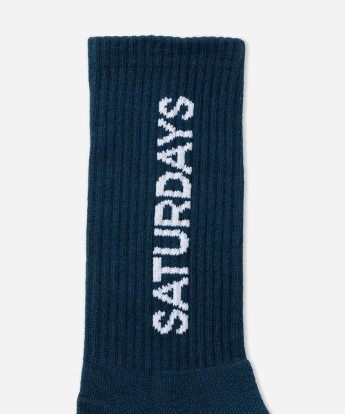 Saturdays NYC(サタデーズ ニューヨークシティ )の「Logo Socks(ソックス/靴下・メンズ・ブルー/グリーン/ダークブラウン・FREE)」の6枚目の写真