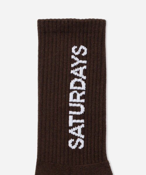 Saturdays NYC(サタデーズ ニューヨークシティ )の「Logo Socks(ソックス/靴下・メンズ・ブルー/グリーン/ダークブラウン・FREE)」の4枚目の写真