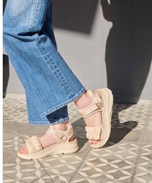 ABC-MART | ABC SELECT エービーシーセレクト CL CHIFFON SANDAL シフォンサンダル W2073 BEIGE(サンダル)