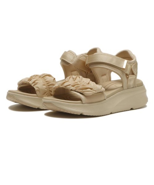 ABC-MART（エービーシーマート）の「ABC SELECT エービーシーセレクト CL CHIFFON SANDAL シフォンサンダル W2073 BEIGE（サンダル・レディース・ベージュ・SMALL/MEDIUM/LARGE/X-LARGE）」の5枚目の写真