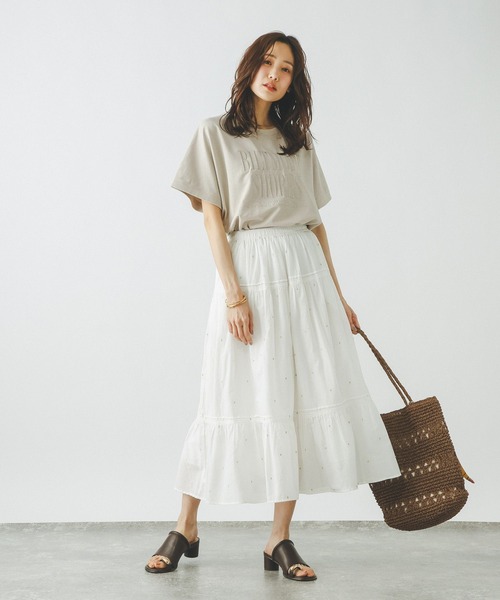 GLOBAL WORK(グローバルワーク)の「ピグメントカレッジプルオーバー6分袖/660939(Tシャツ/カットソー・レディース・グレイッシュベージュ/ダークブラウン/ブルー/ダークグレー・MEDIUM/LARGE)」の20枚目の写真