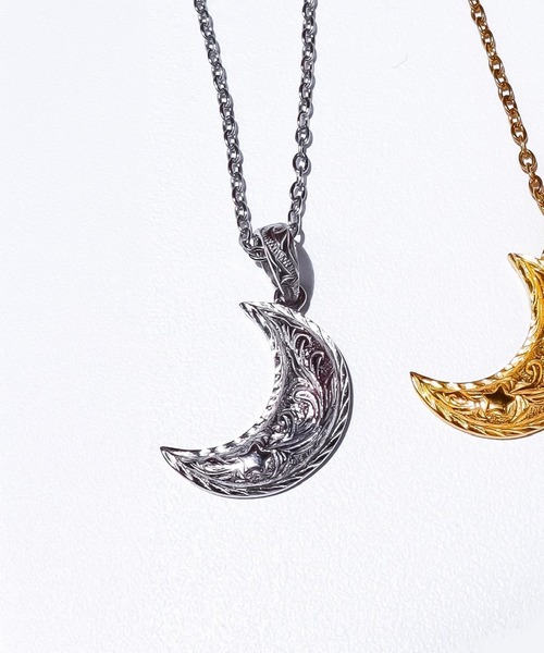 セール】Moon twist edge necklace/【ハワイアンジュエリー