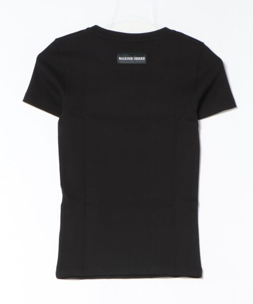 MARINE SERRE(マリーン・セル)の「MOON LOGO JERSEY SS BABY FIT T-SHIRT(Tシャツ/カットソー・レディース・ブラック/ホワイト・SMALL/X-SMALL/MEDIUM)」の11枚目の写真