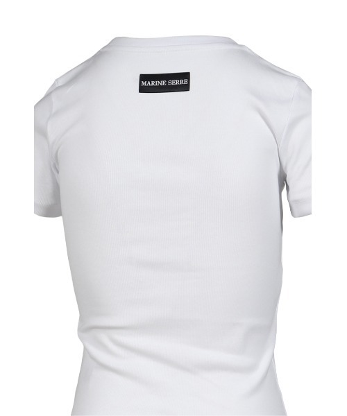MARINE SERRE(マリーン・セル)の「MOON LOGO JERSEY SS BABY FIT T-SHIRT(Tシャツ/カットソー・レディース・ブラック/ホワイト・SMALL/X-SMALL/MEDIUM)」の7枚目の写真