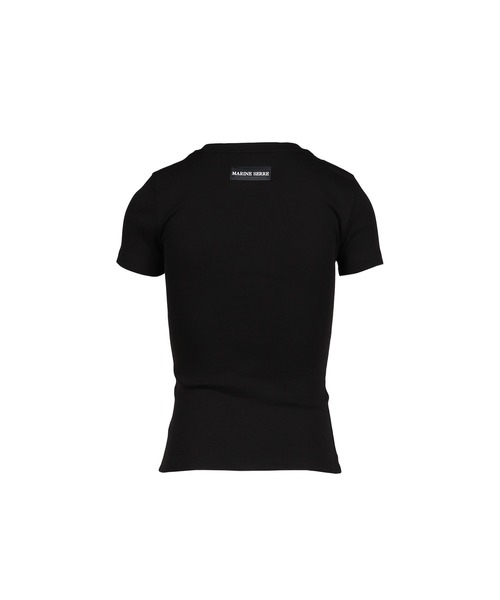MARINE SERRE(マリーン・セル)の「MOON LOGO JERSEY SS BABY FIT T-SHIRT(Tシャツ/カットソー・レディース・ブラック/ホワイト・SMALL/X-SMALL/MEDIUM)」の6枚目の写真