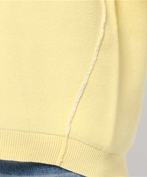 GALLARDAGALANTE（ガリャルダガランテ）の「両目編みVプルオーバーニット（ニット/セーター・レディース・ベージュ/イエロー・FREE）」の4枚目の写真
