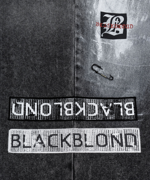 BLACK BLOND(ブラック ブロンド)の「ビビディエンザイアティマルチパッチデニムパンツ(ヴィンテージブラック)(デニムパンツ・レディース・その他・SMALL/MEDIUM/LARGE/X-LARGE/XX-LARGE)」の8枚目の写真