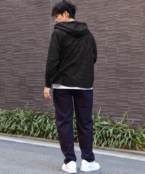 LUXSTYLE(ラグスタイル)の「先染め長袖フード付きシャツ(シャツ/ブラウス・メンズ・ストライプ/チェック・M/L)」の10枚目の写真