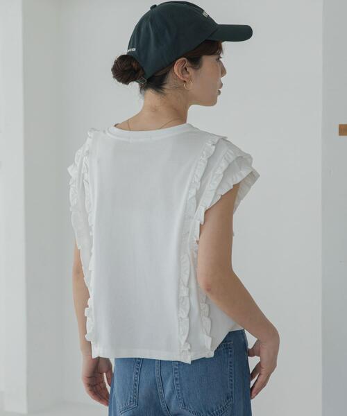 URBAN RESEARCH Sonny Label（アーバンリサーチサニーレーベル）の「ミニフリルフレンチTシャツ（Tシャツ/カットソー・レディース・ブラック/オフホワイト/ネイビー・FREE）」の8枚目の写真