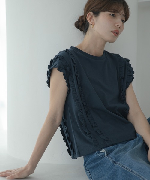 ミニフリルフレンチTシャツ（Tシャツ/カットソー）｜URBAN RESEARCH