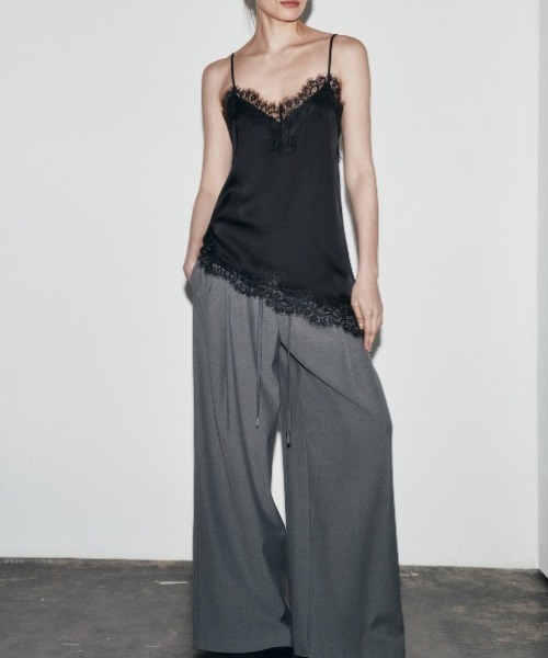 yuue' ( wear )（ユーイ）の「レーストリムサテンキャミソール（キャミソール・レディース・ブラック/ホワイト/ダークブラウン・FREE）」の16枚目の写真