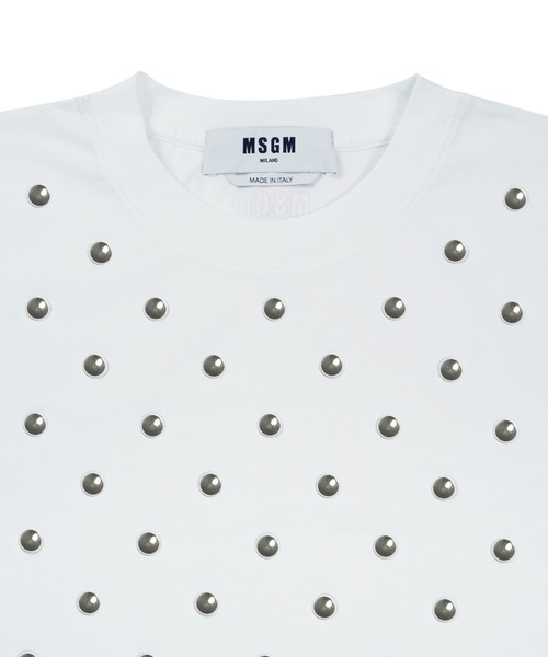 MSGM(エムエスジーエム)の「フロントスタッズ Tシャツ(Tシャツ/カットソー・レディース・ブラック/ホワイト・M/L)」の3枚目の写真