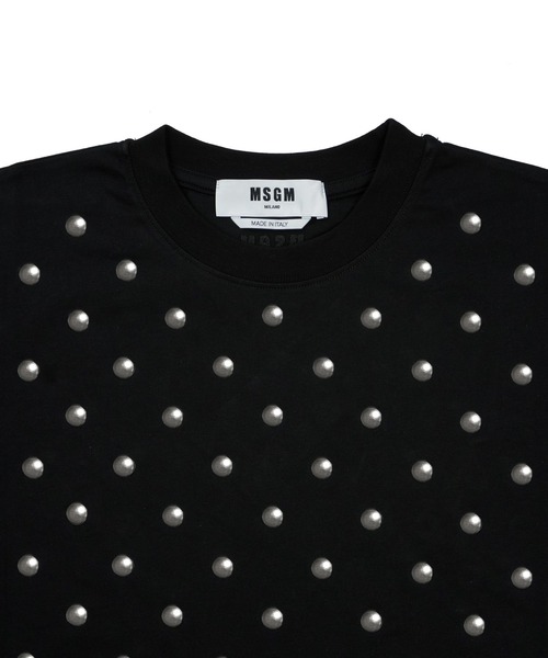 MSGM(エムエスジーエム)の「フロントスタッズ Tシャツ(Tシャツ/カットソー・レディース・ブラック/ホワイト・M/L)」の5枚目の写真