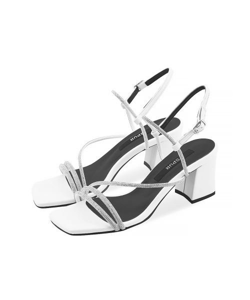 SPUR（シュプール）の「ヴァセイズストラップサンダルヒール6cm -SS8033 (2カラー)（パンプス・レディース・ホワイト/ブラック・22.5cm/23cm/23.5cm/24cm/24.5cm/25cm）」の4枚目の写真