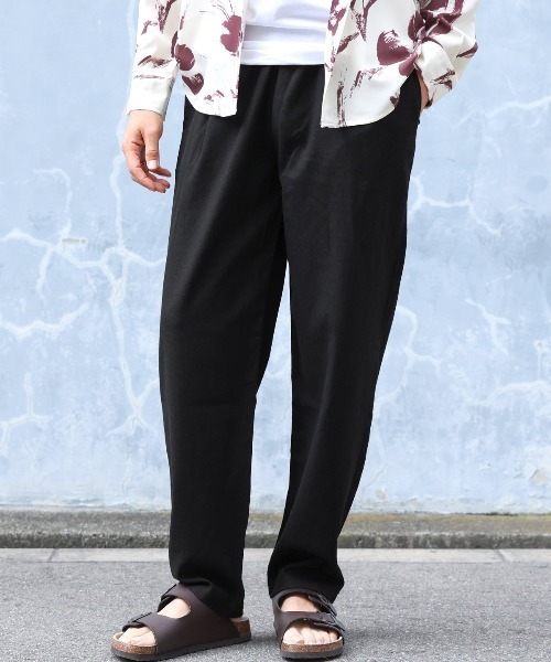 LUXSTYLE(ラグスタイル)の「麻混ワイドシェフパンツ(その他パンツ・メンズ・ホワイト/ブラック/ネイビー/ベージュ・XL/L/M)」の3枚目の写真