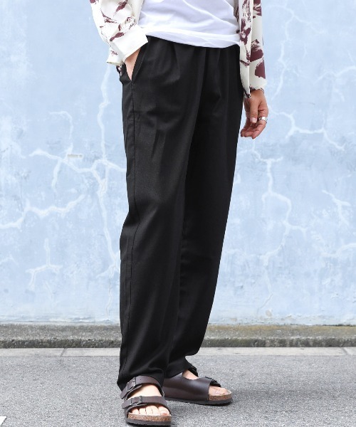 LUXSTYLE(ラグスタイル)の「麻混ワイドシェフパンツ(その他パンツ・メンズ・ホワイト/ブラック/ネイビー/ベージュ・XL/L/M)」の5枚目の写真