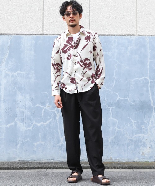 LUXSTYLE(ラグスタイル)の「麻混ワイドシェフパンツ(その他パンツ・メンズ・ホワイト/ブラック/ネイビー/ベージュ・XL/L/M)」の6枚目の写真