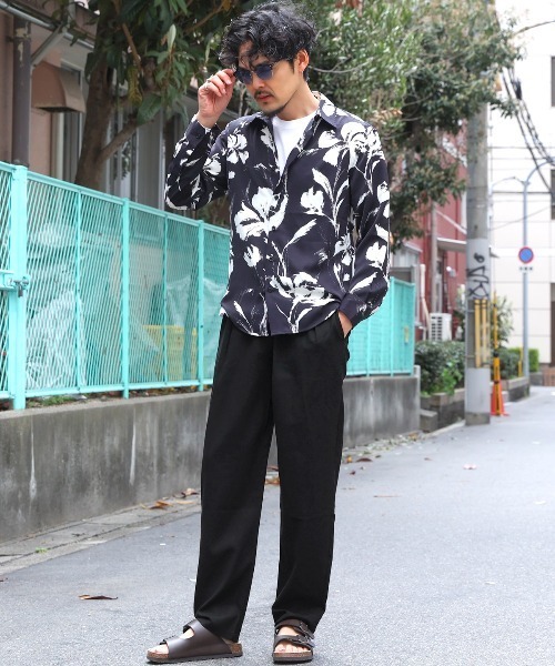 LUXSTYLE(ラグスタイル)の「麻混ワイドシェフパンツ(その他パンツ・メンズ・ホワイト/ブラック/ネイビー/ベージュ・XL/L/M)」の7枚目の写真