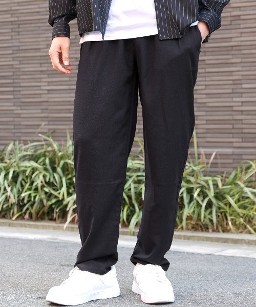LUXSTYLE(ラグスタイル)の「麻混ワイドシェフパンツ(その他パンツ・メンズ・ホワイト/ブラック/ネイビー/ベージュ・XL/L/M)」の8枚目の写真