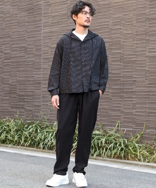 LUXSTYLE(ラグスタイル)の「麻混ワイドシェフパンツ(その他パンツ・メンズ・ホワイト/ブラック/ネイビー/ベージュ・XL/L/M)」の9枚目の写真