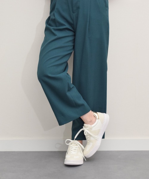 PARADIS COULEUR(パラディクルール)の「【PARADIS COULEUR】晴雨兼用コートタイプスニーカー (35006P)(スニーカー・レディース・ホワイト/ゴールド・23.5/24/24.5/23/22.5)」の4枚目の写真