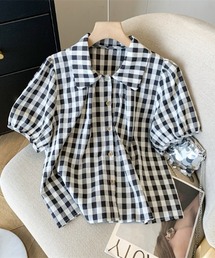ギンガムチェック パフスリーブ」に該当するファッション通販 - ZOZOTOWN