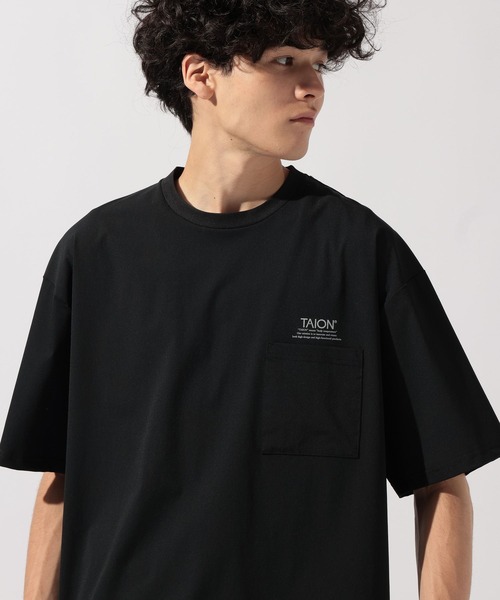 TAION(タイオン)の「【TAION(タイオン)】別注FUNCTION POCKET T-SHIRT(Tシャツ/カットソー・メンズ・ブラック/ホワイト/チャコール・MEDIUM/LARGE)」の2枚目の写真