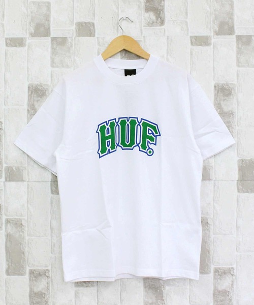 HUF(ハフ)の「クラシックアーチ 半袖Tシャツ CLASSIC ARCH SS TEE(Tシャツ/カットソー・メンズ・ブラック/ホワイト・M/L/XL)」の1枚目の写真