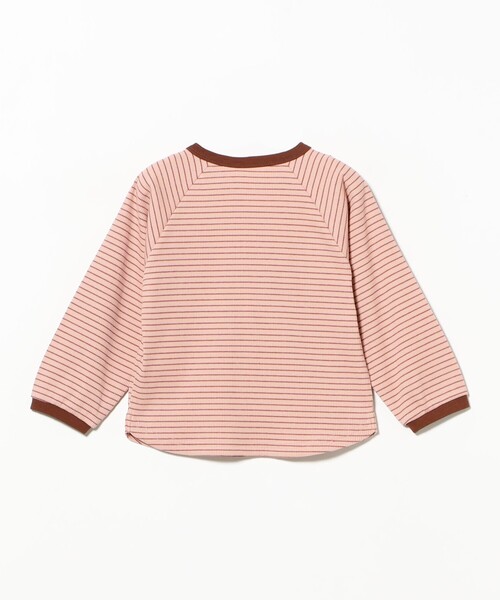 こども ビームス（コドモビームス）の「ベビー テレコ ラグラン 長袖 Tシャツ 2026FW（60～90cm）出産祝い 誕生日 プレゼント お着替え楽ちん ラグラン（Tシャツ/カットソー・キッズ・グリーン系その他/ブラウン・80-90/60-70）」の9枚目の写真