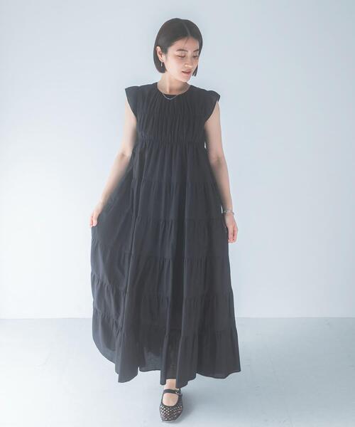 URBAN RESEARCH ROSSO WOMEN(アーバンリサーチ ロッソ)の「インドコットンティアードワンピース(ワンピース・レディース・ブラウン/ブルー/ブラック・FREE)」の2枚目の写真