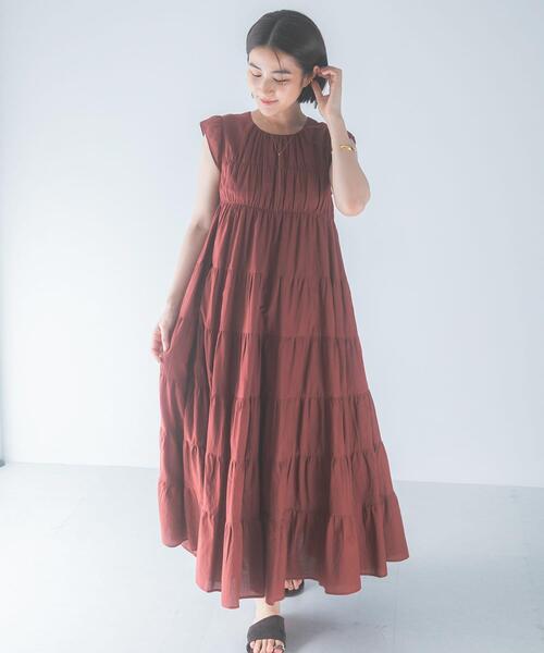 URBAN RESEARCH ROSSO WOMEN(アーバンリサーチ ロッソ)の「インドコットンティアードワンピース(ワンピース・レディース・ブラウン/ブルー/ブラック・FREE)」の15枚目の写真