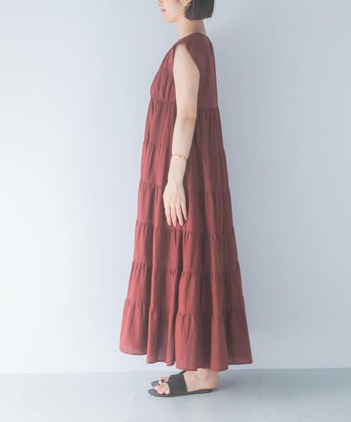 URBAN RESEARCH ROSSO WOMEN(アーバンリサーチ ロッソ)の「インドコットンティアードワンピース(ワンピース・レディース・ブラウン/ブルー/ブラック・FREE)」の18枚目の写真