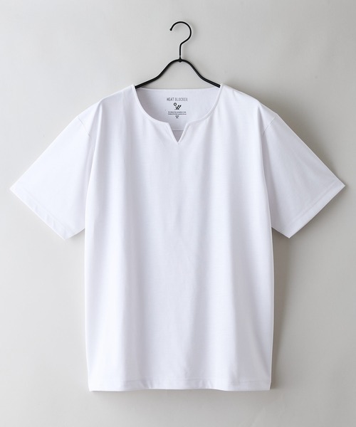 JEANS MATE(ジーンズメイト)の「【HEAT BLOCKER/ヒートブロッカー】【まるで着る日傘!遮熱&UVカット】コットンライク キーネックTシャツ 吸水速乾 アンチピリング イージーケア ユニセックス(Tシャツ/カットソー・メンズ・ホワイト/チャコールグレー/ブラック/カーキ・MEDIUM/X-LARGE/LARGE)」の11枚目の写真