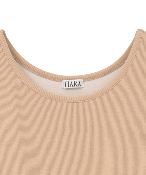 Tiara（ティアラ）の「パット付きアメスリタンクトップ（タンクトップ・レディース・ブラック/ホワイト/ベージュ・FREE）」の7枚目の写真