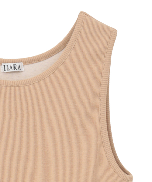 Tiara（ティアラ）の「パット付きアメスリタンクトップ（タンクトップ・レディース・ブラック/ホワイト/ベージュ・FREE）」の8枚目の写真