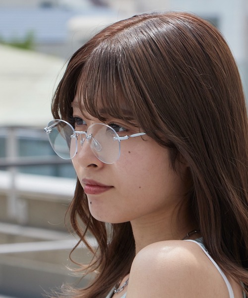 NOEYEDIA(ノーアイディア)の「no eyedia/ノーアイディア NE-453 リムレスメガネ ラウンドシェイプ レディース 秋 秋服 2026年秋冬(サングラス・レディース・クリアブラック/クリアブラウン/シルバー/ゴールド・FREE)」の20枚目の写真