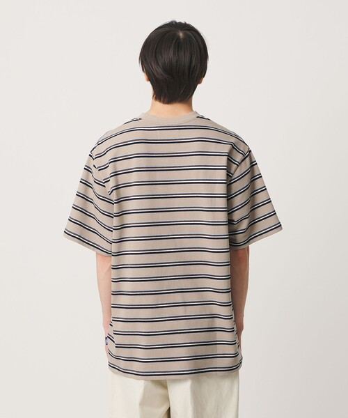 NICE WEATHER（ナイスウェザー）の「＜NICE WEATHER＞ボーダー ショートスリーブ Tシャツ（Tシャツ/カットソー・メンズ・ホワイト/ベージュ/ライム・L/M/S/XS）」の19枚目の写真