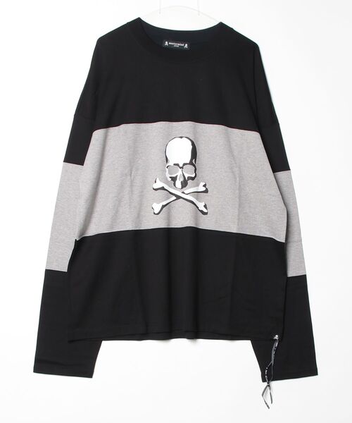 mastermind JAPAN(マスターマインド)の「BOXY HORIZONTAL BLOCKLS TEE(Tシャツ/カットソー・メンズ・ホワイト系その他/ブラック系その他・XL)」の2枚目の写真