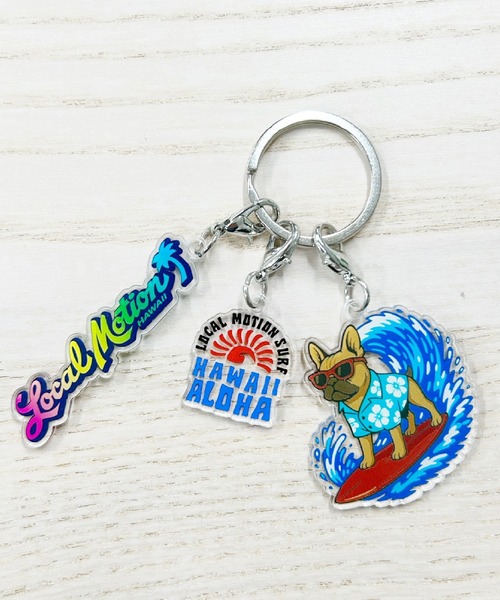 3連ｱｸﾘﾙｷｰﾎﾙﾀﾞｰ（キーホルダー）｜LOCALMOTION HAWAII（ローカル