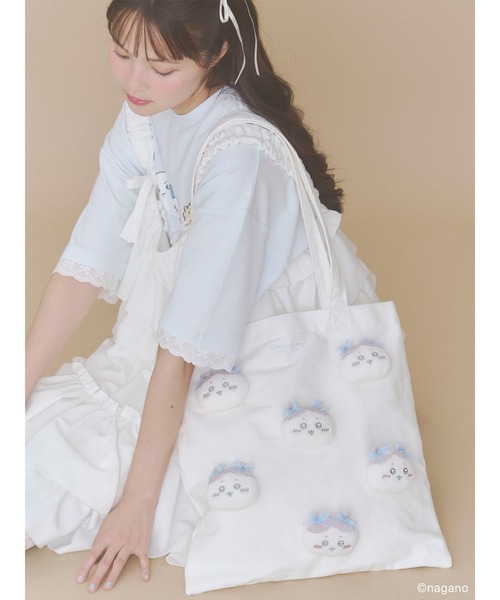 merry jenny(メリージェニー)の「ハチワレのリボントート(トートバッグ・レディース・ブルー・FREE)」の14枚目の写真