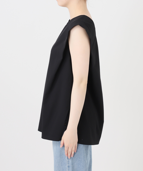IENA(イエナ)の「《撥水/UVカット/セットアップ対応》撥水UVプロテクト タックスリーブプルオーバー(Tシャツ/カットソー・レディース・カーキ/ブラック・FREE)」の8枚目の写真