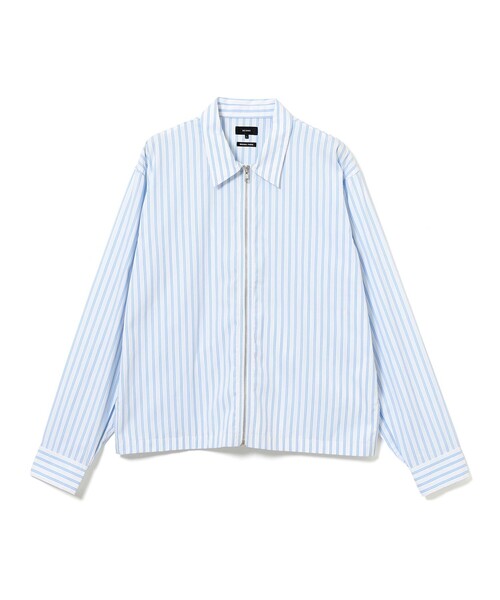 BEAMS(ビームス)の「ストライプ ジップアップ シャツ(シャツ/ブラウス・メンズ・ホワイト/サックスブルー・X-LARGE/LARGE/MEDIUM/SMALL)」の1枚目の写真