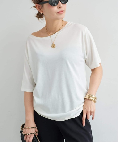 Deuxieme Classe（ドゥーズィエムクラス）の「* 追加 Co/R Relax Tシャツ（Tシャツ/カットソー・レディース・ブラック/ホワイト・FREE）」の2枚目の写真
