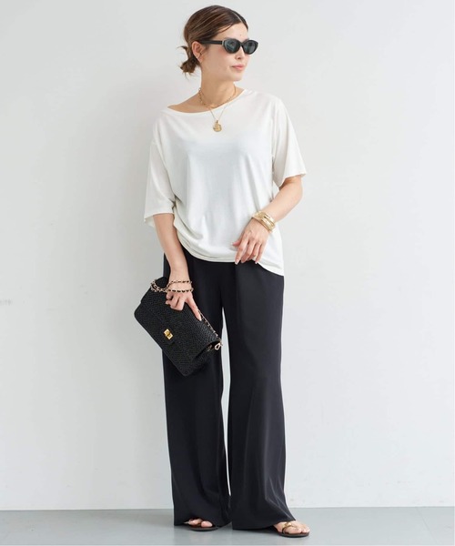 Deuxieme Classe（ドゥーズィエムクラス）の「* 追加 Co/R Relax Tシャツ（Tシャツ/カットソー・レディース・ブラック/ホワイト・FREE）」の4枚目の写真