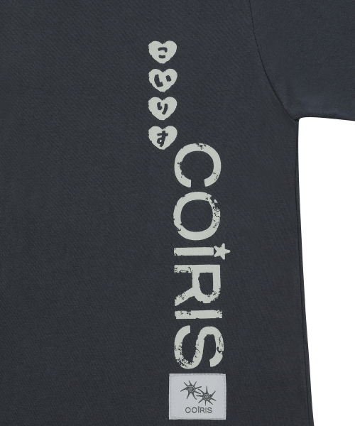 COIRIS(コイリス)の「コイロサイドクラックレタリング半袖Tシャツ(Tシャツ/カットソー・レディース・チャコールグレー・FREE)」の6枚目の写真